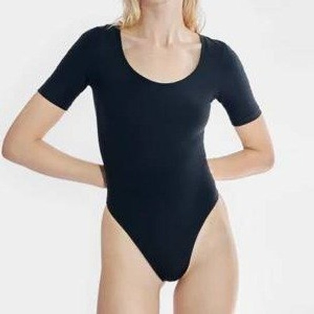 Bread and‎ Boxers Body Cotton Stretch Black Bodysuit Womens XL NEW Minimalist